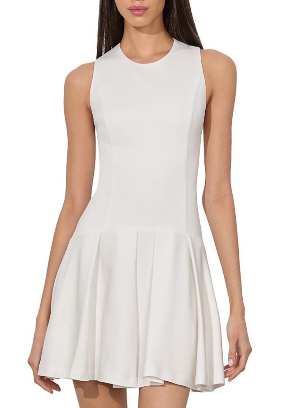 NWT alice + olivia White Sleeveless Flare Dress size 10